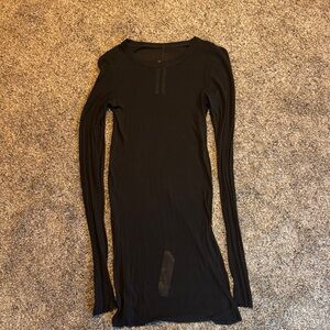 Rick Owens Performa F/W20 Long Sleeve Black Ribbed undershirt